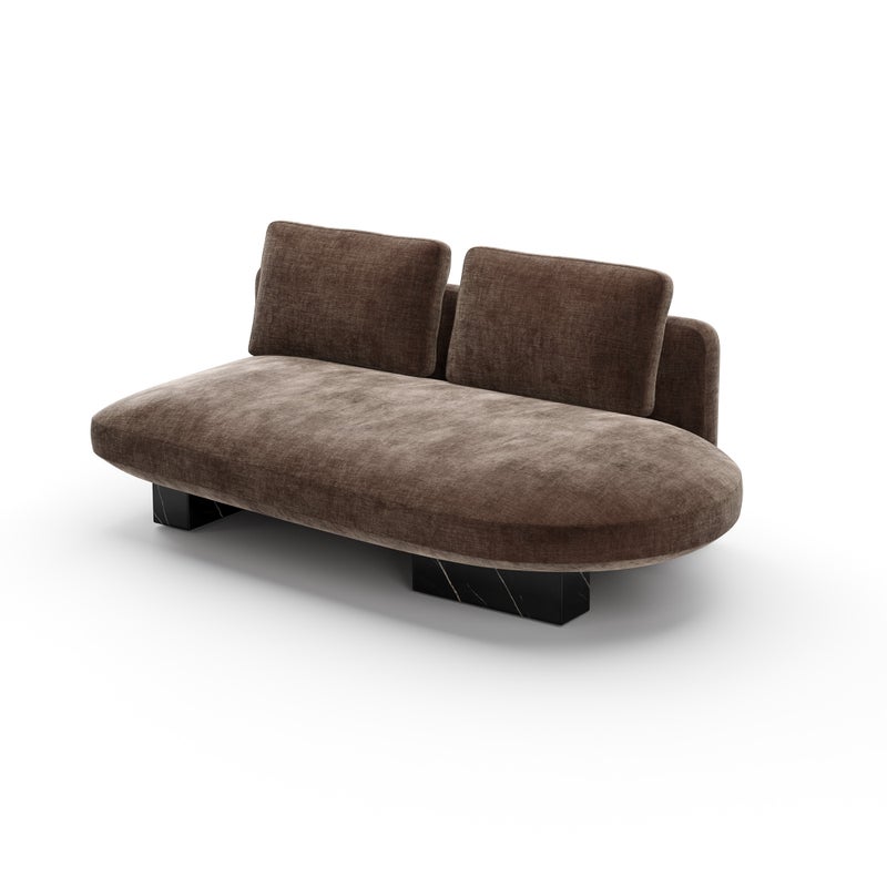 OVERLAP LAF ARMLESS BUMPER DK TAUPE Sectionals| Caracole