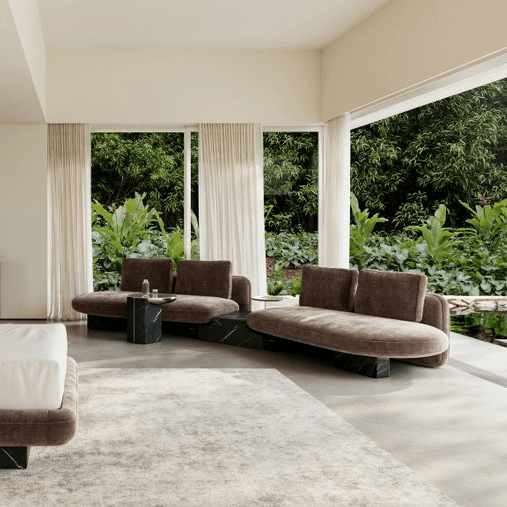 OVERLAP LAF ARMLESS BUMPER DK TAUPE Sectionals| Caracole
