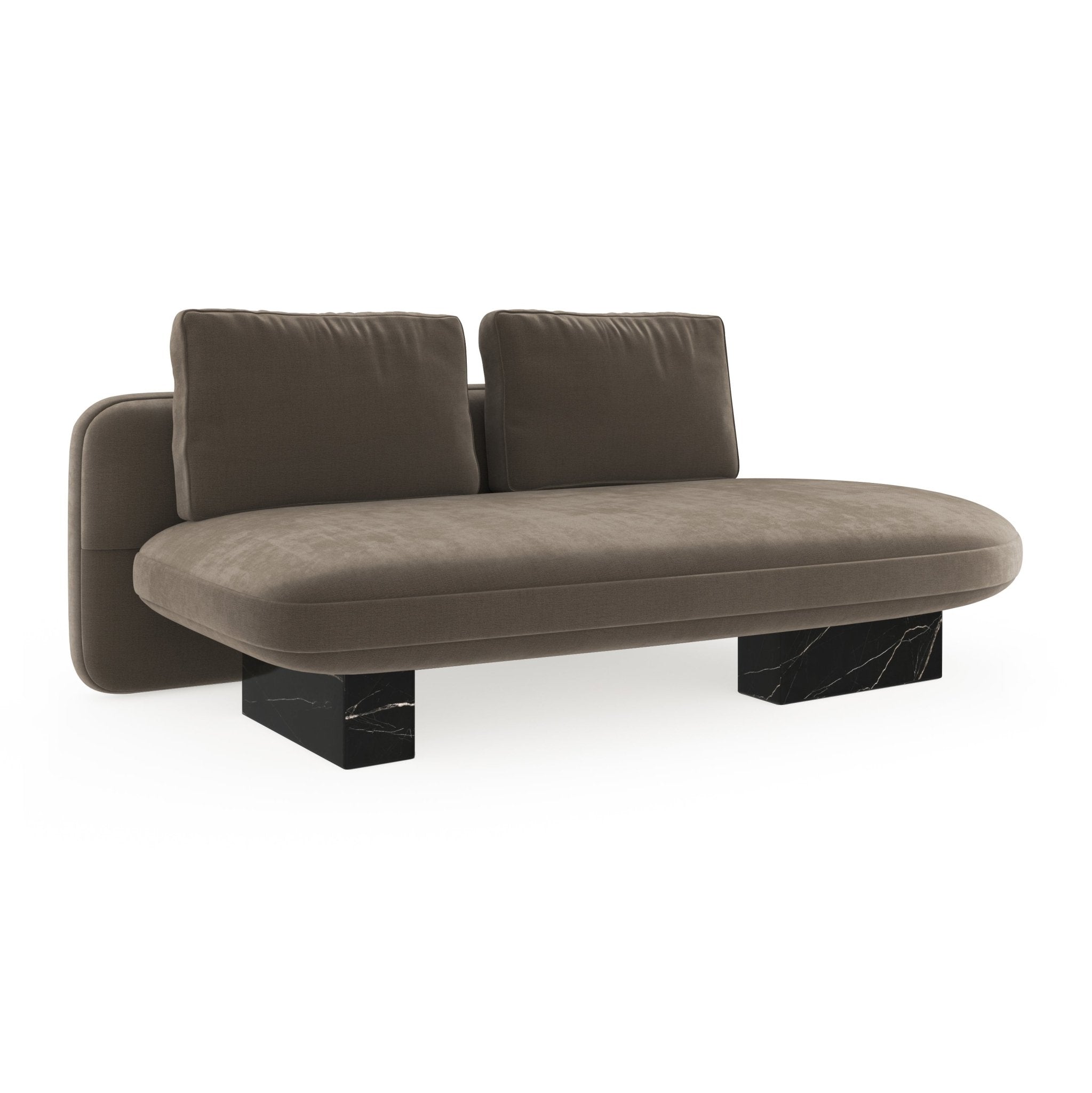 OVERLAP LAF ARMLESS BUMPER DK TAUPE Sectionals| Caracole