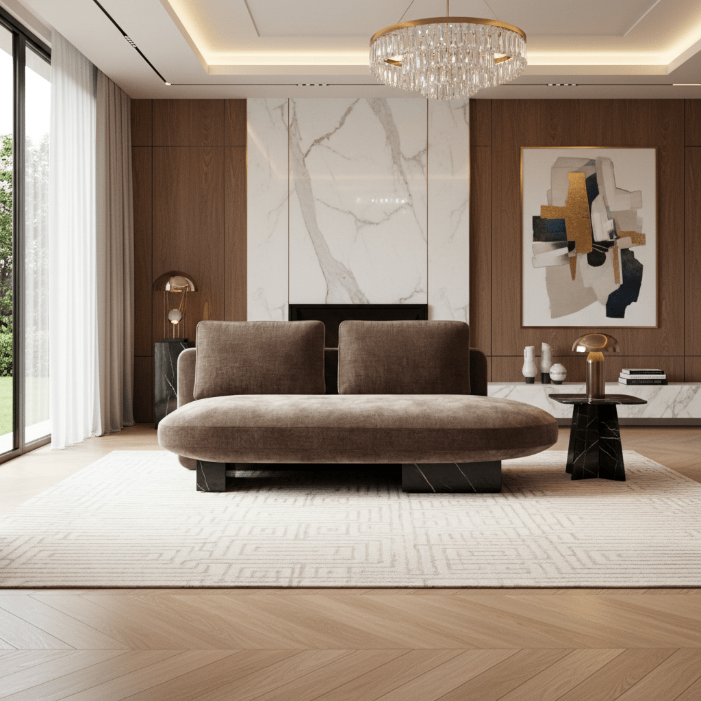 OVERLAP LAF ARMLESS BUMPER DK TAUPE Sectionals| Caracole