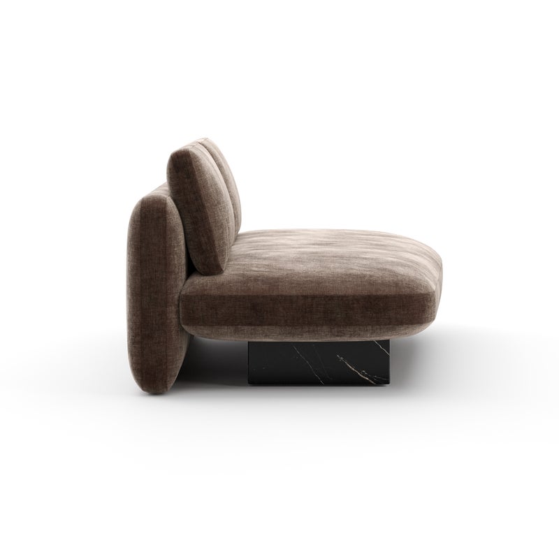 OVERLAP LAF ARMLESS BUMPER DK TAUPE Sectionals| Caracole