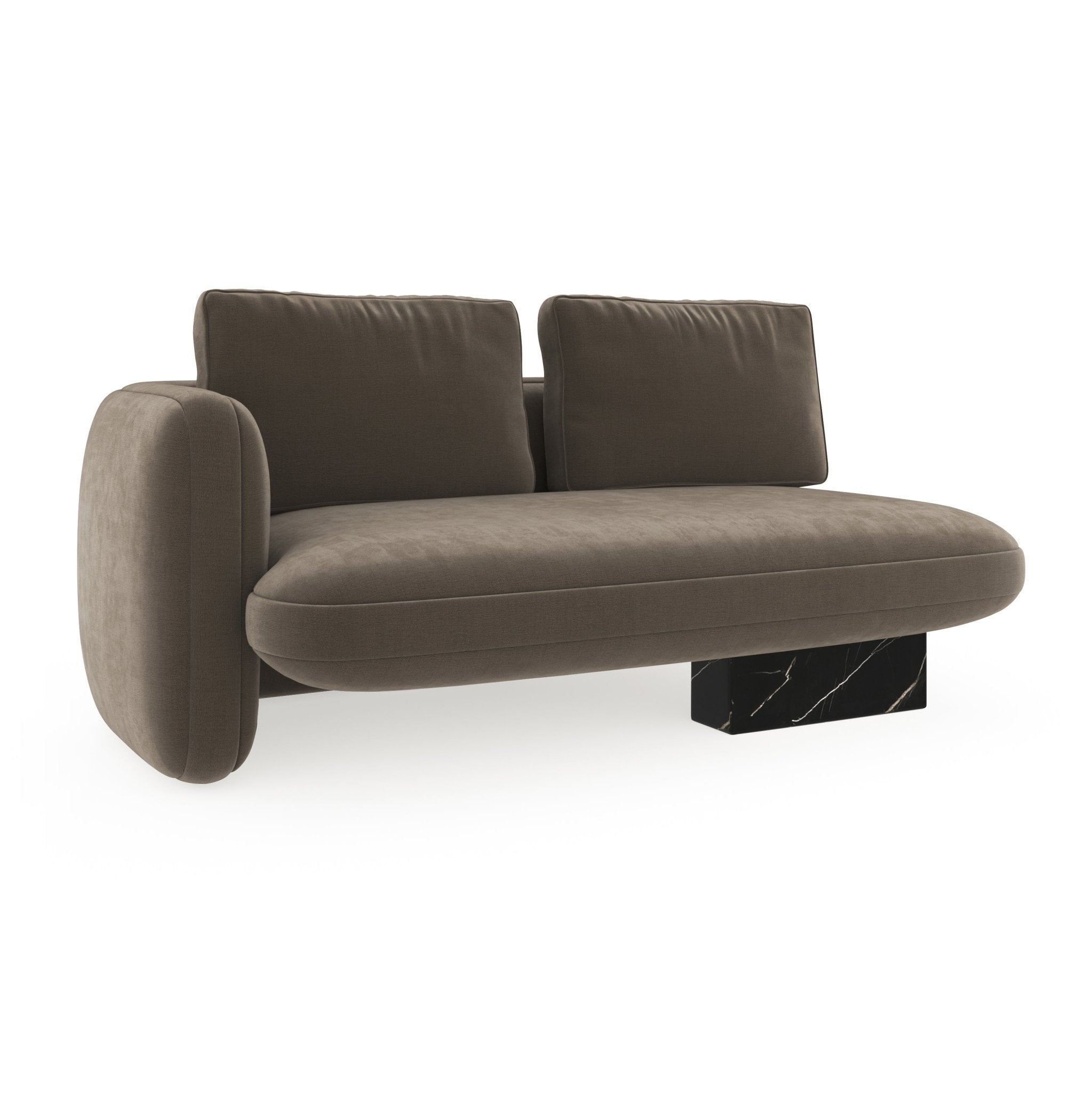 OVERLAP LAF LOVESEAT DARK TAUPE Sofas & Loveseats| Caracole