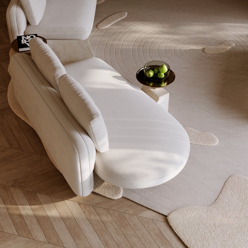 Overlap Raf Armless Bumper Chaises| Caracole
