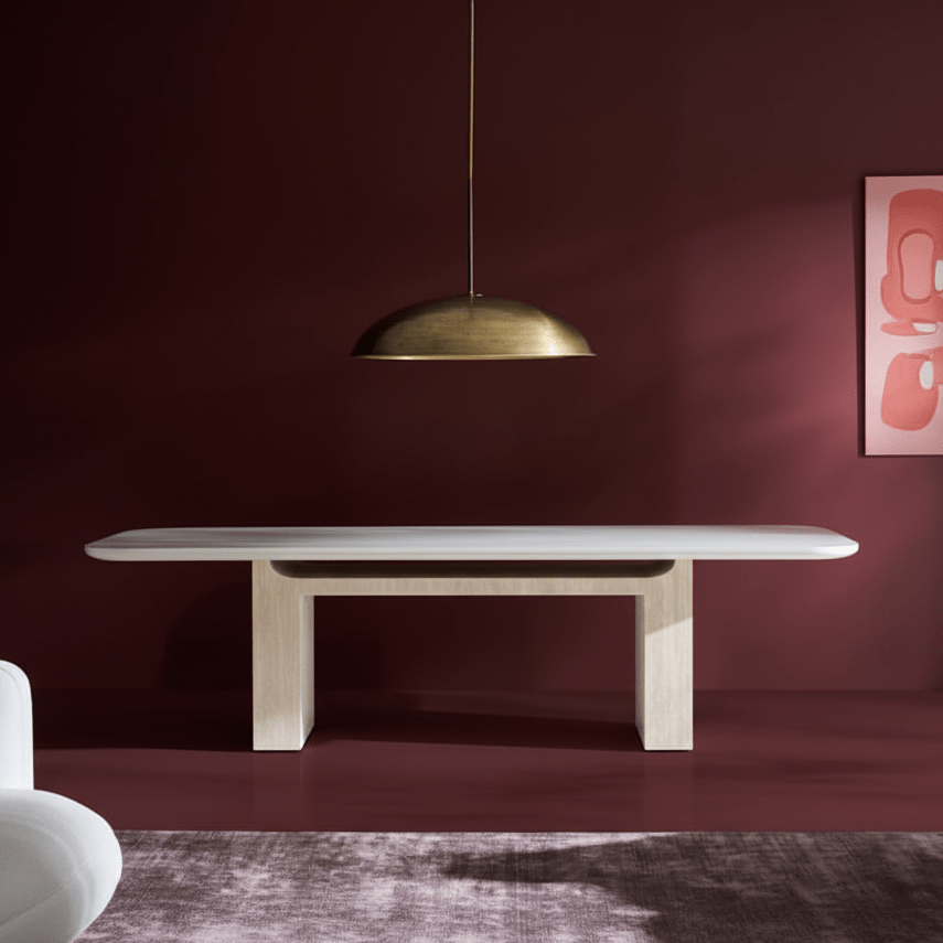 OVERLAP RECTANGLE DINIG TBL LIGHT Dining Tables| Caracole
