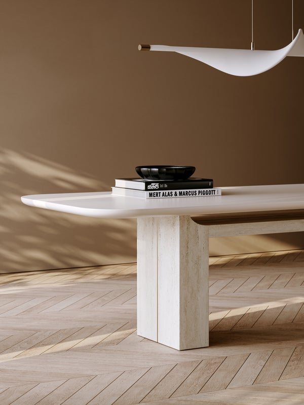 OVERLAP RECTANGLE DINIG TBL LIGHT Dining Tables| Caracole