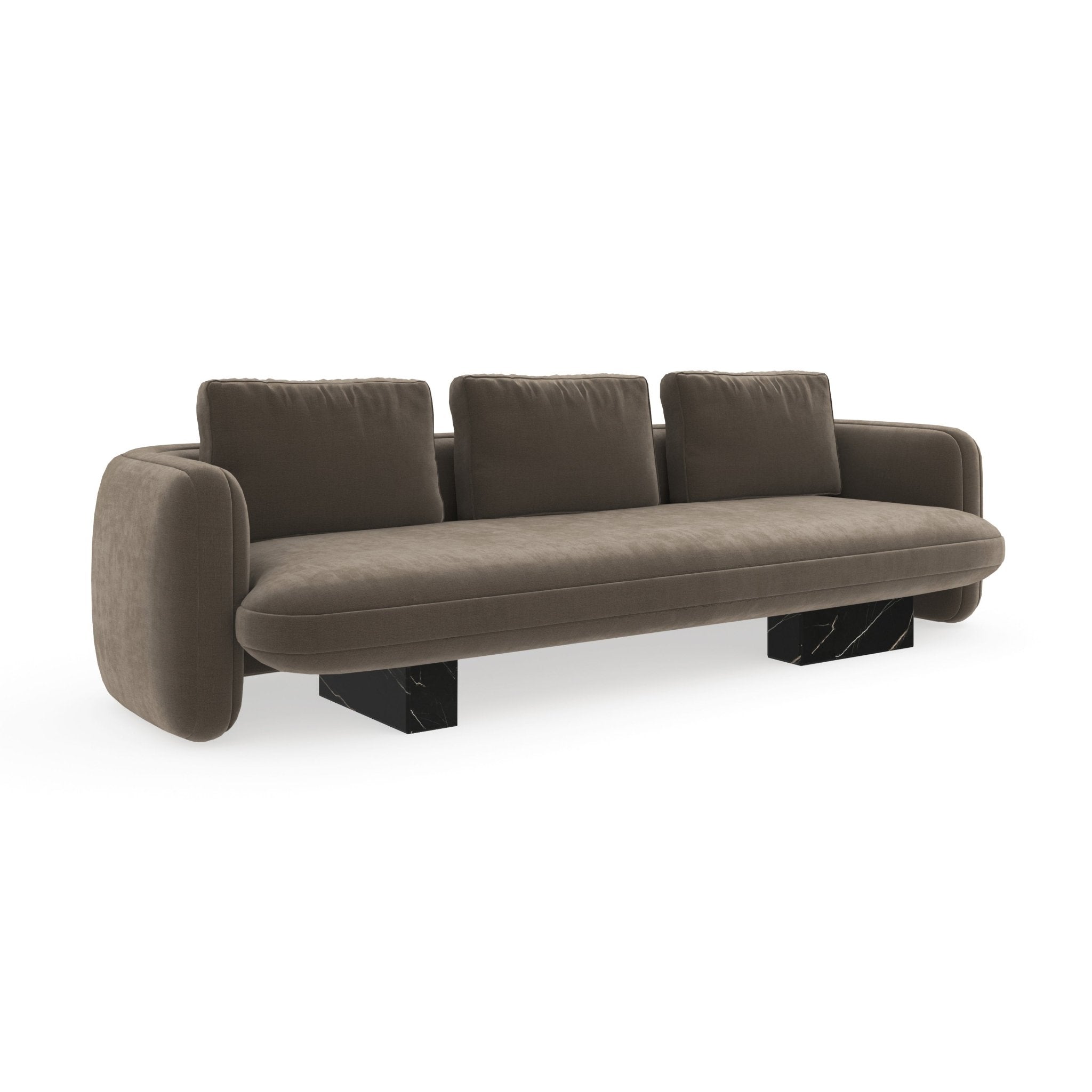 OVERLAP SOFA DARK TAUPE Chairs| Caracole