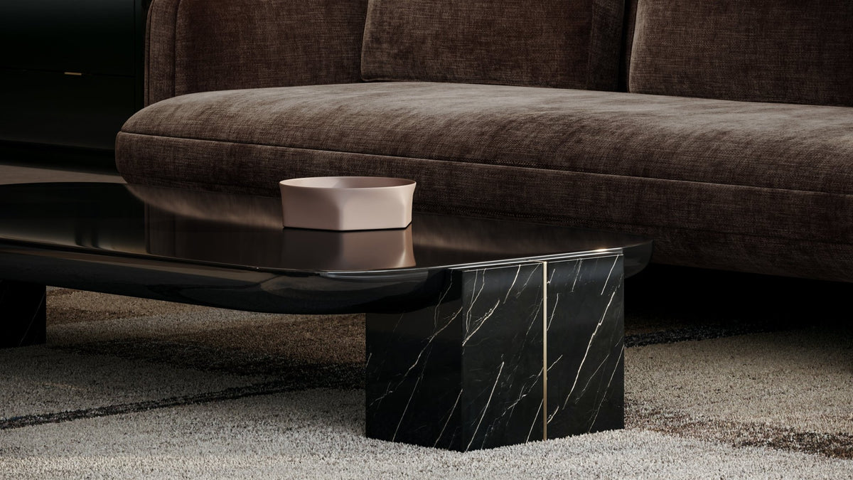OVERLAP SOFA DARK TAUPE Chairs| Caracole