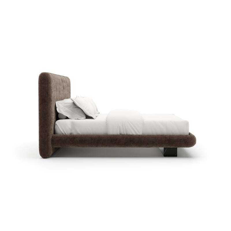 OVERLAP UPH KG BED DARK TAUPE Beds| Caracole