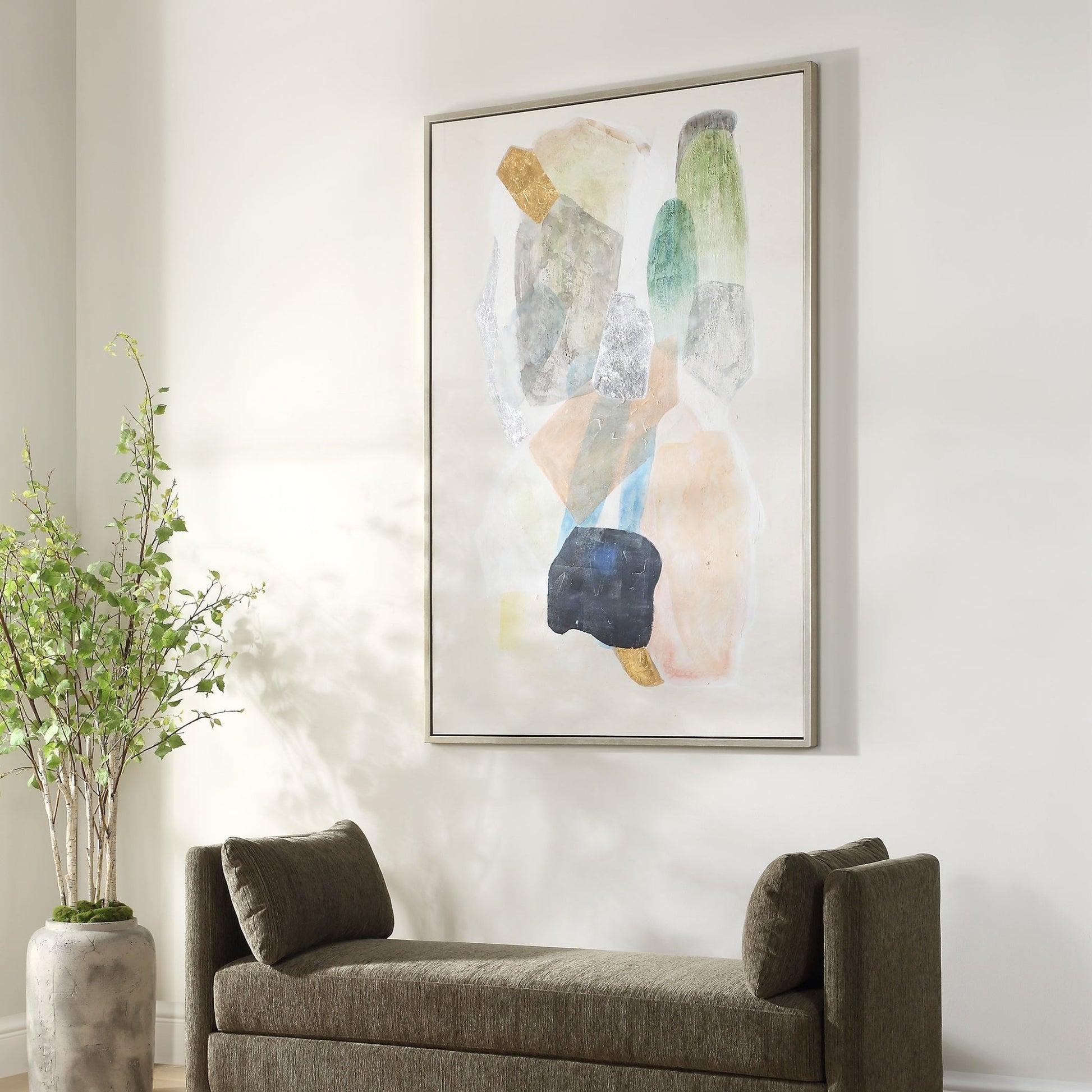 OVERLAPPING SHAPES Hand Painted Canvas Wall Art| Uttermost