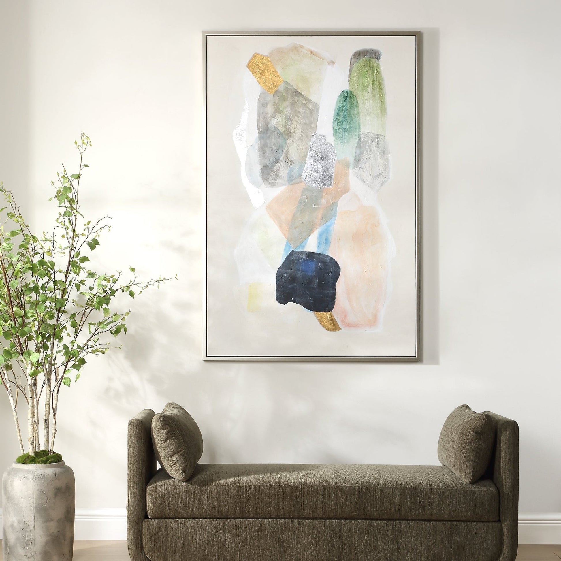 OVERLAPPING SHAPES Hand Painted Canvas Wall Art| Uttermost