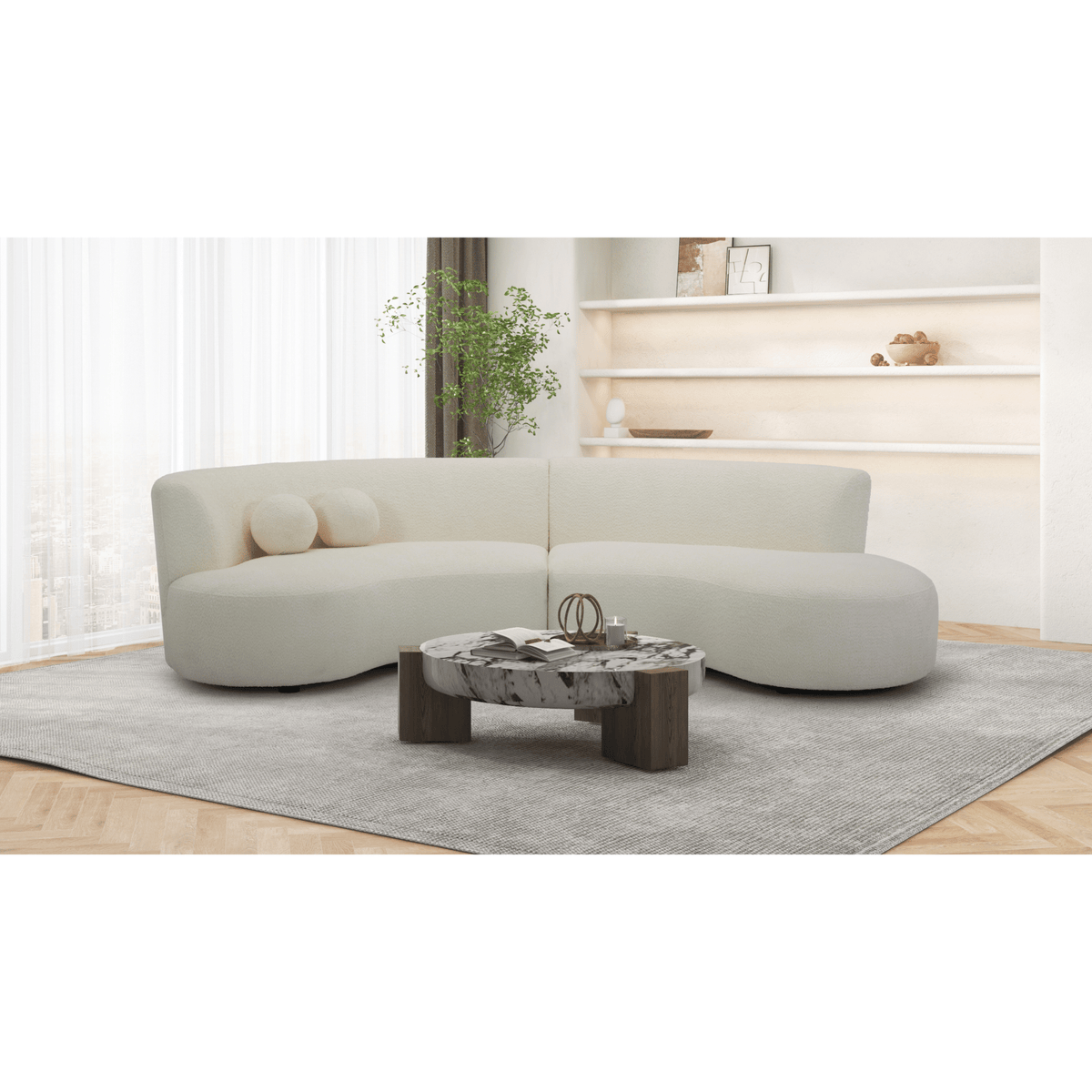 Oviedo Off White Sectional Sectionals| Roots Furniture