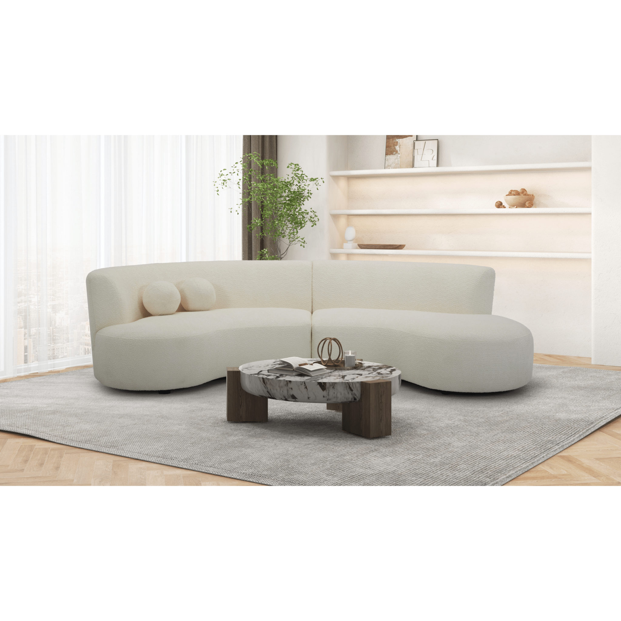 Oviedo Off White Sectional Sectionals| Roots Furniture