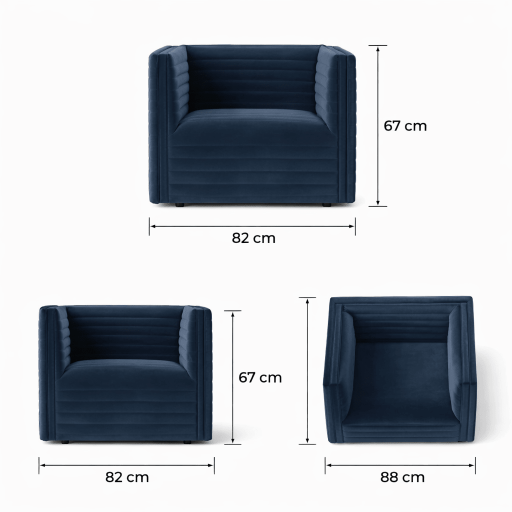 Padma Velvet Blue Swivel Chair Chairs| Roots Furniture