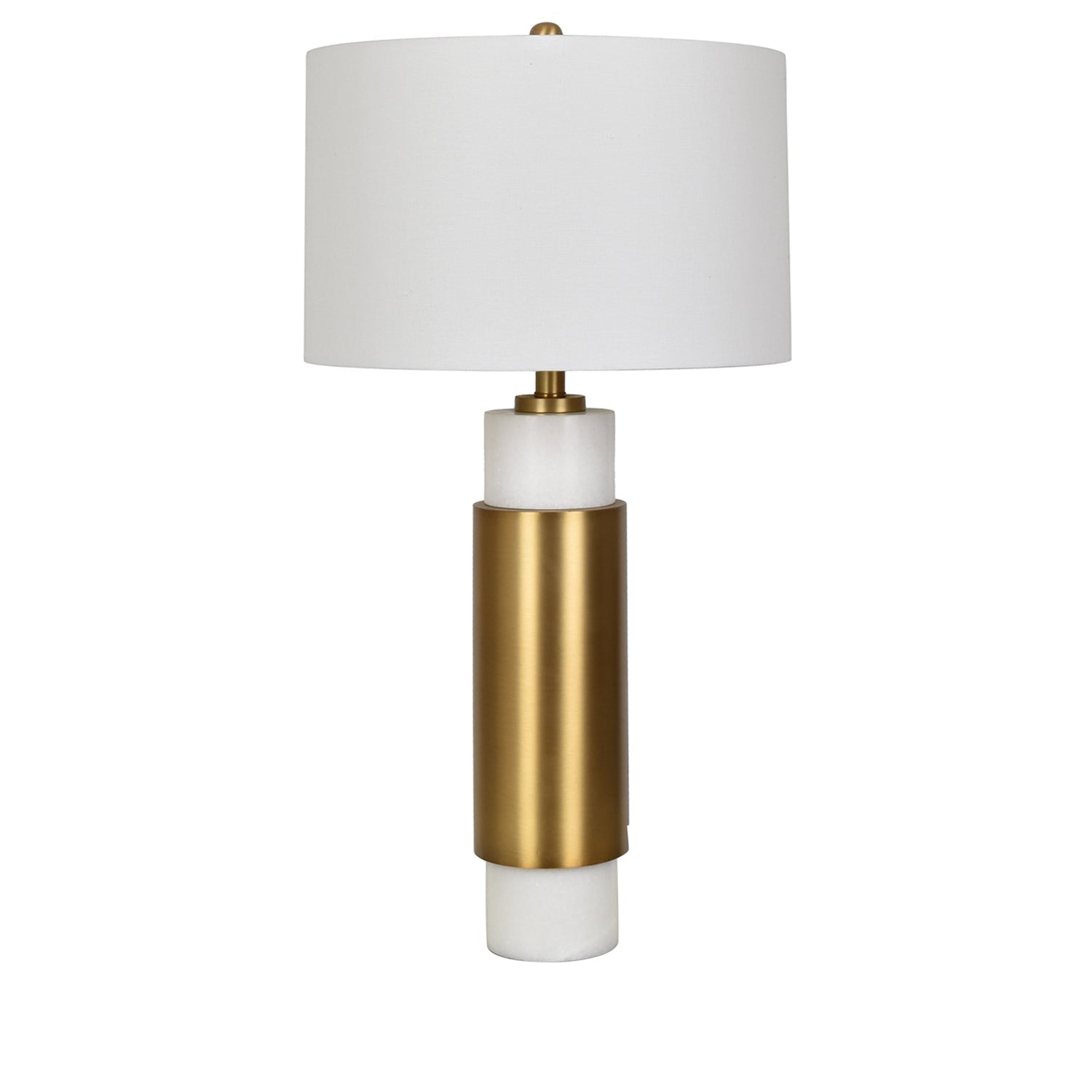 PALAZZO TABLE LAMP 30''HT.,MARBLE & METAL WHITE Table Lamps| Crestview