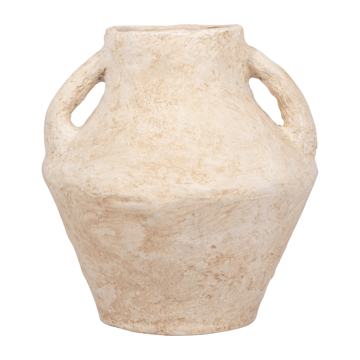 PAPER MACHE, 14" VASE WITH HANDLES, WHITE Vases and Jars| Sagebrook Home