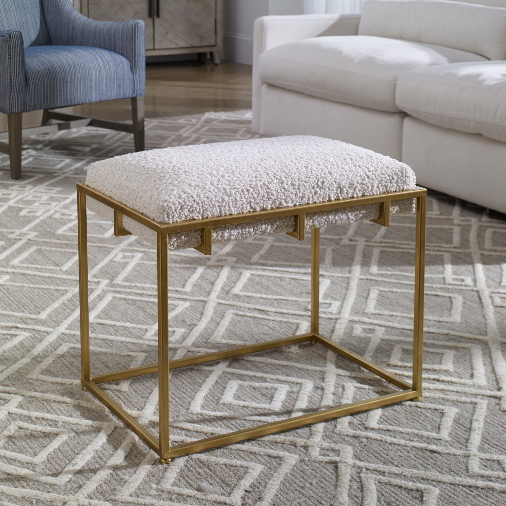 Paradox Small Bench, Gold Benches| Uttermost