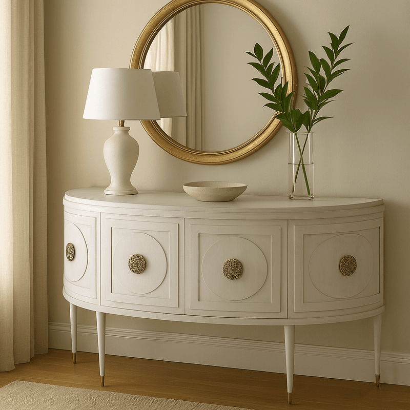 Paris 77 Inch Console Cabinet - White - Al Rugaib Furniture