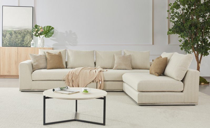 Paris Beige Sectional - Al Rugaib Furniture