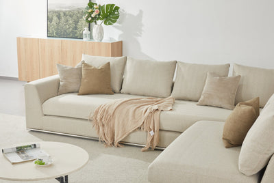Paris Beige Sectional - Al Rugaib Furniture