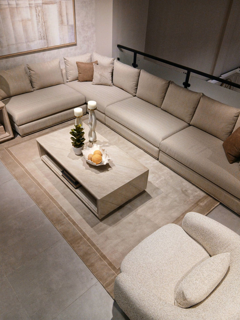 Paris Beige Sectional - Al Rugaib Furniture