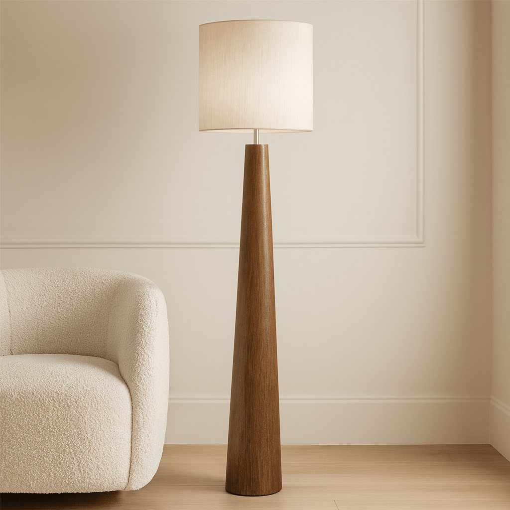 PARIS Dark Wooden Floor Lamp Floor lamps| AlRugaib Furniture