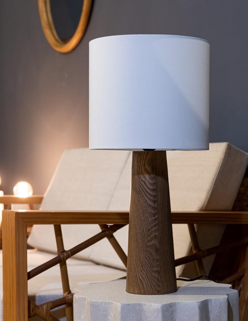 PARIS Dark Wooden Table Lamp - Al Rugaib Furniture