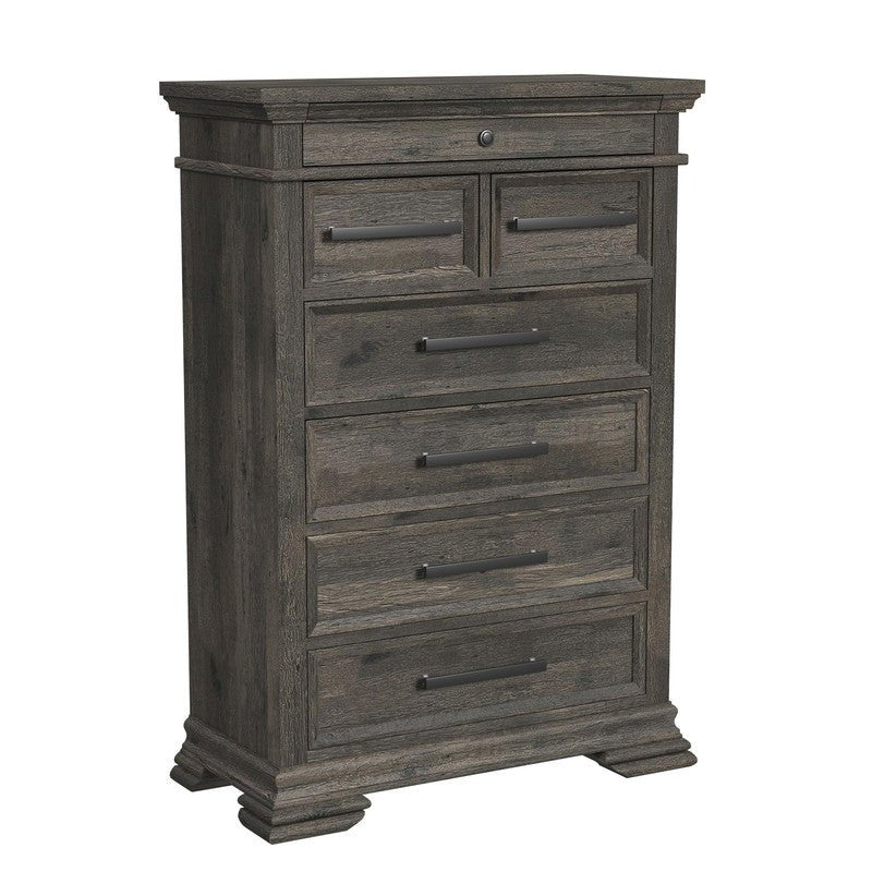 Park Ridge 6-Drawer Chest in Charcoal Dressers| Roots Furniture