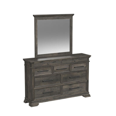 Park Ridge Dresser and Mirror Set in Charcoal - Al Rugaib Furniture