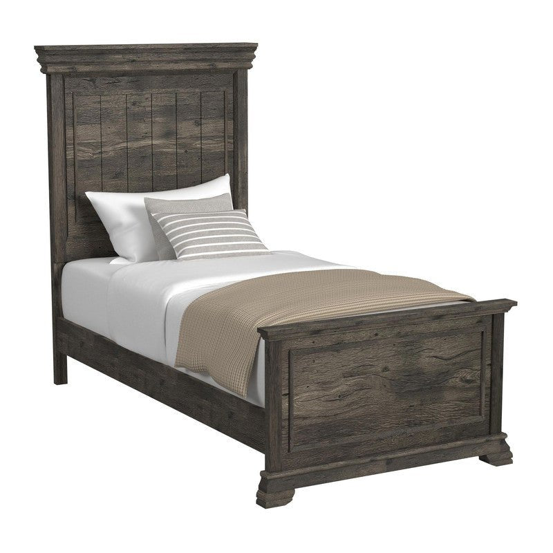 Park Ridge Twin Sleigh Storage Bed in Charcoal - Al Rugaib Furniture