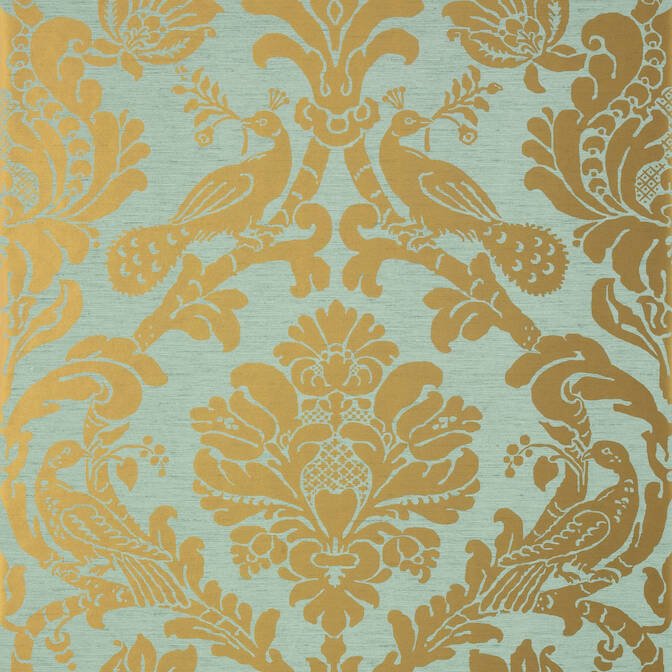 PASSARO DAMASK,Wallpaper Wallpaper| Thibaut Design