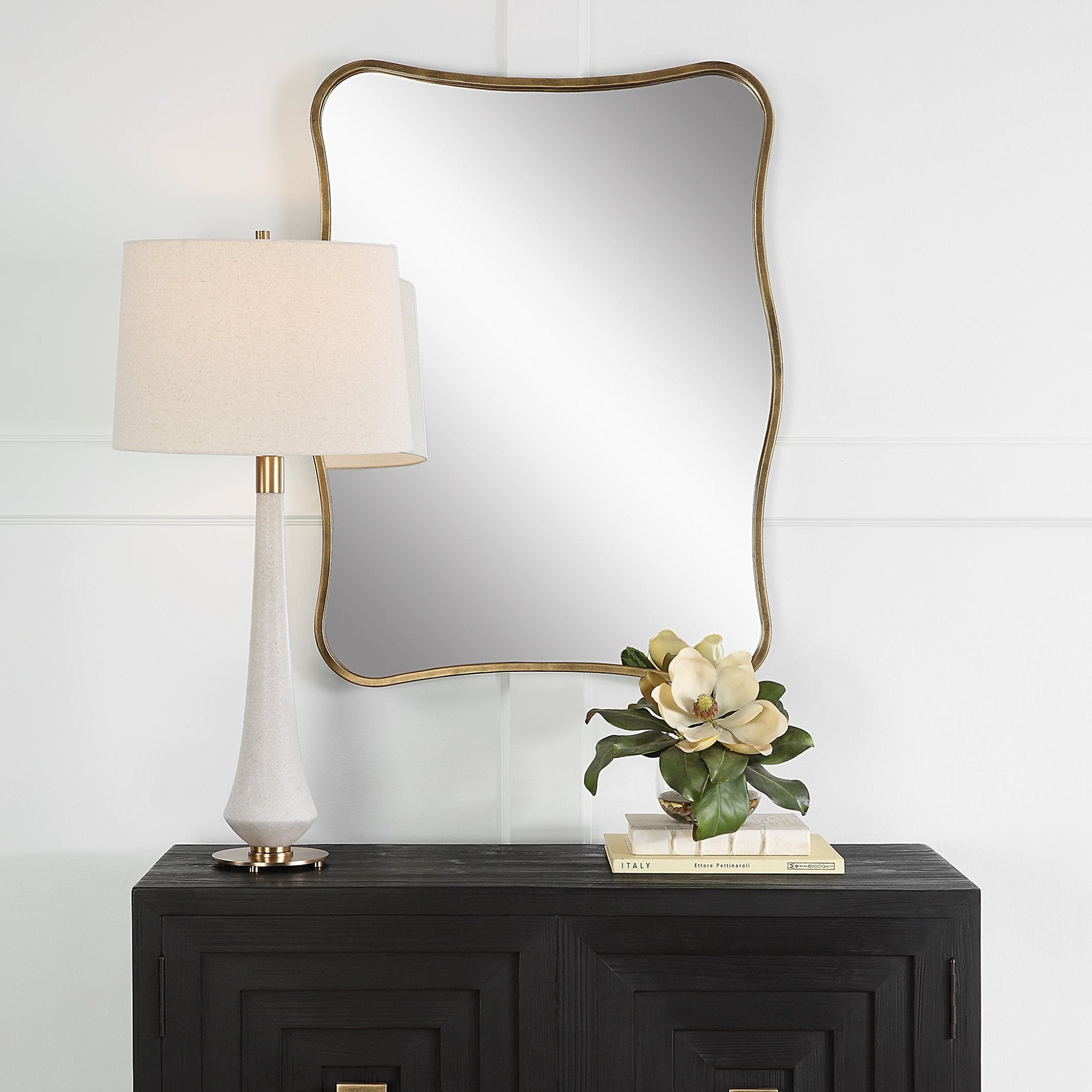 Pavia Curvy Vanity Mirror Table Decors| Uttermost