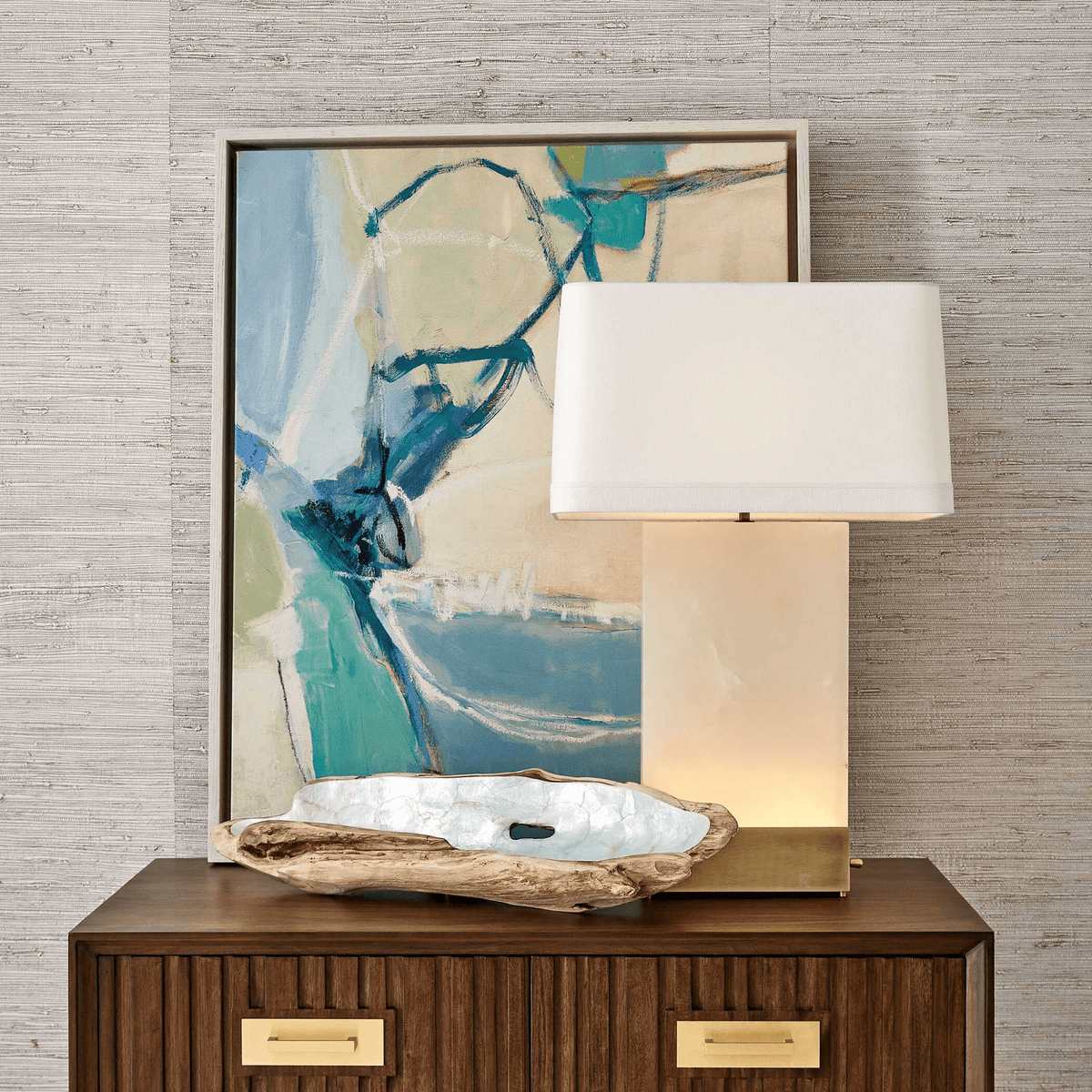 Pearl Forest Bowl - Blue Capiz Bowl| Uttermost