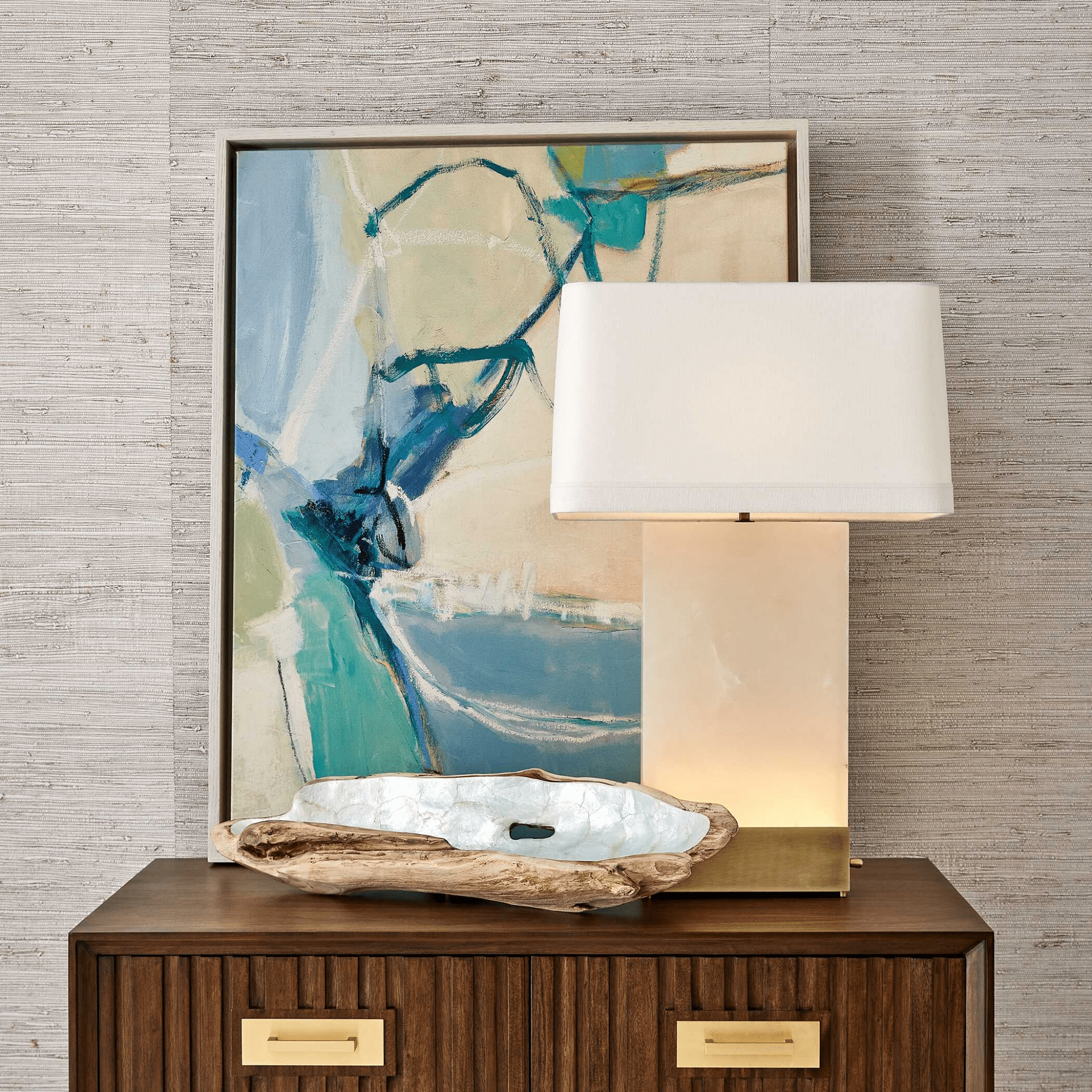 Pearl Forest Bowl - Blue Capiz Bowl| Uttermost