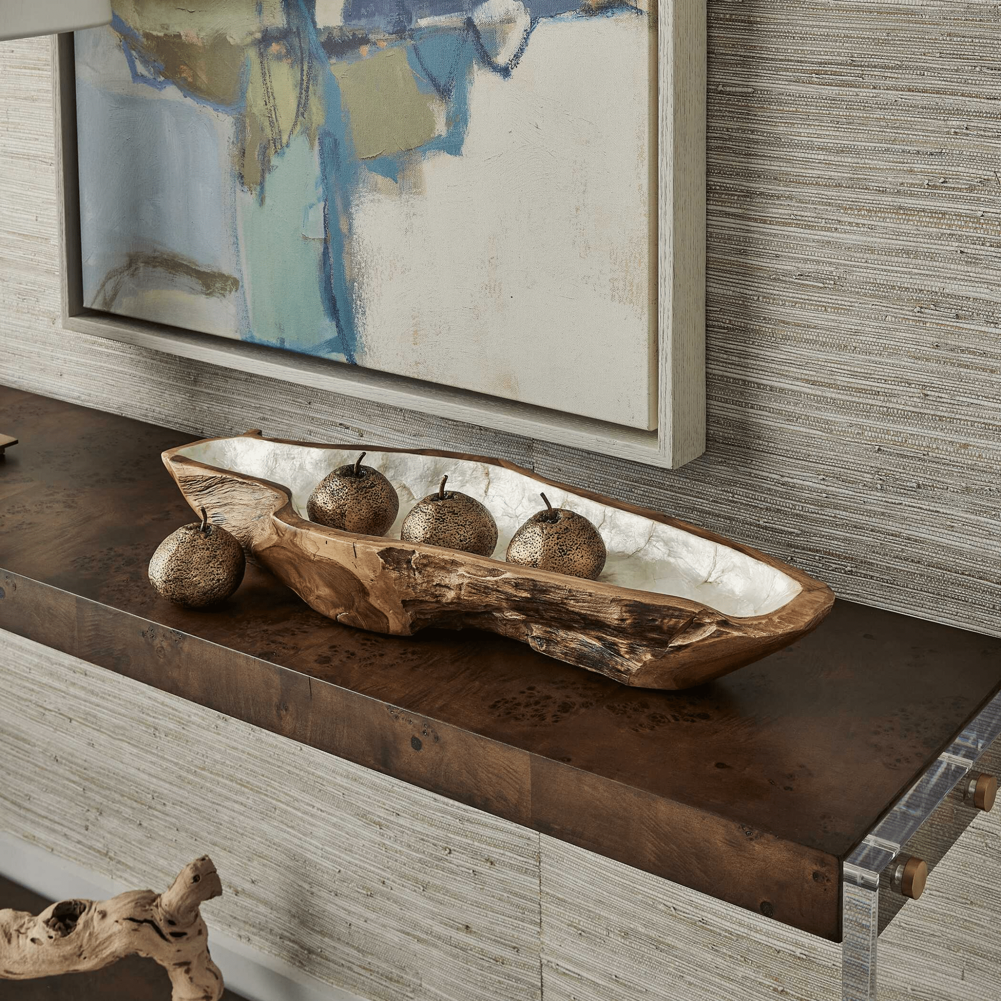 Pearl Forest Bowl - White Capiz Bowl| Uttermost