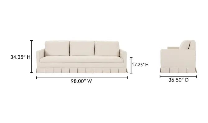 Pellicano Sofa Cream Sofas & Loveseats| Moe's Home
