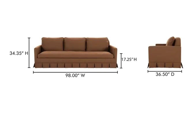 Pellicano Sofa Terracotta Sofas & Loveseats| Moe's Home