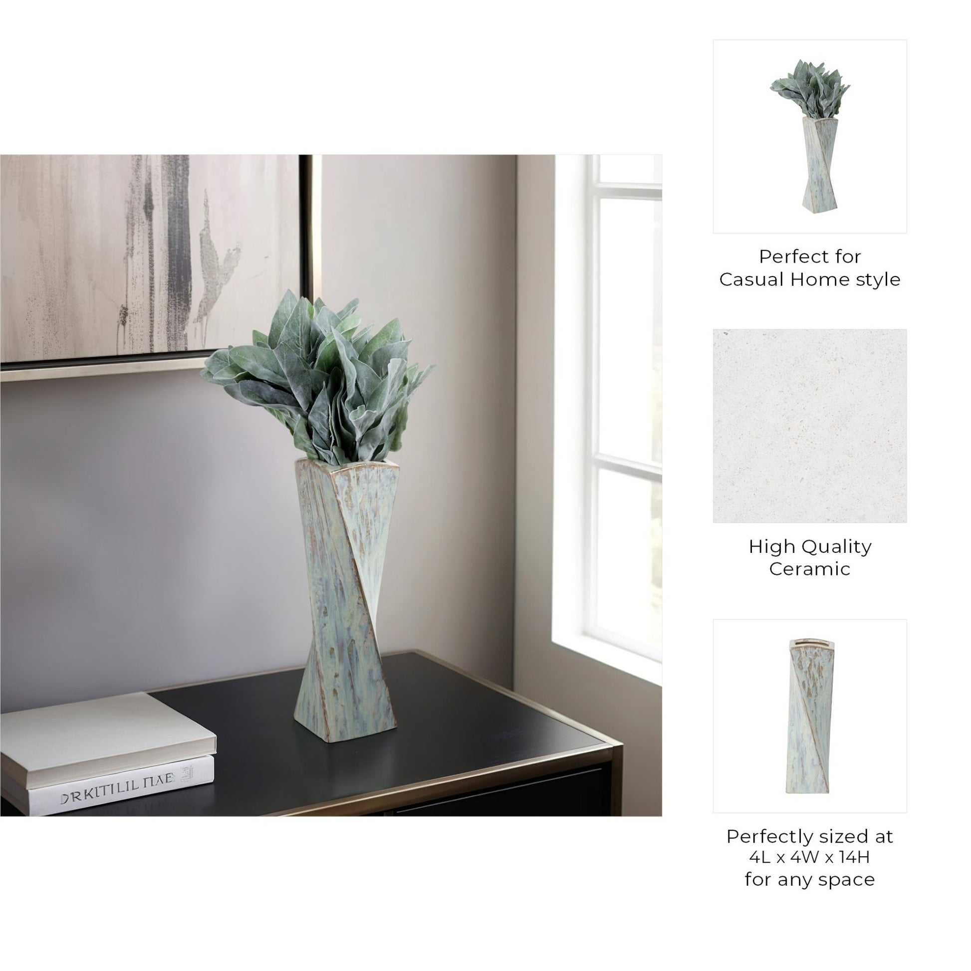 Pendelton Twist Vase Vases and Jars| Sagebrook Home