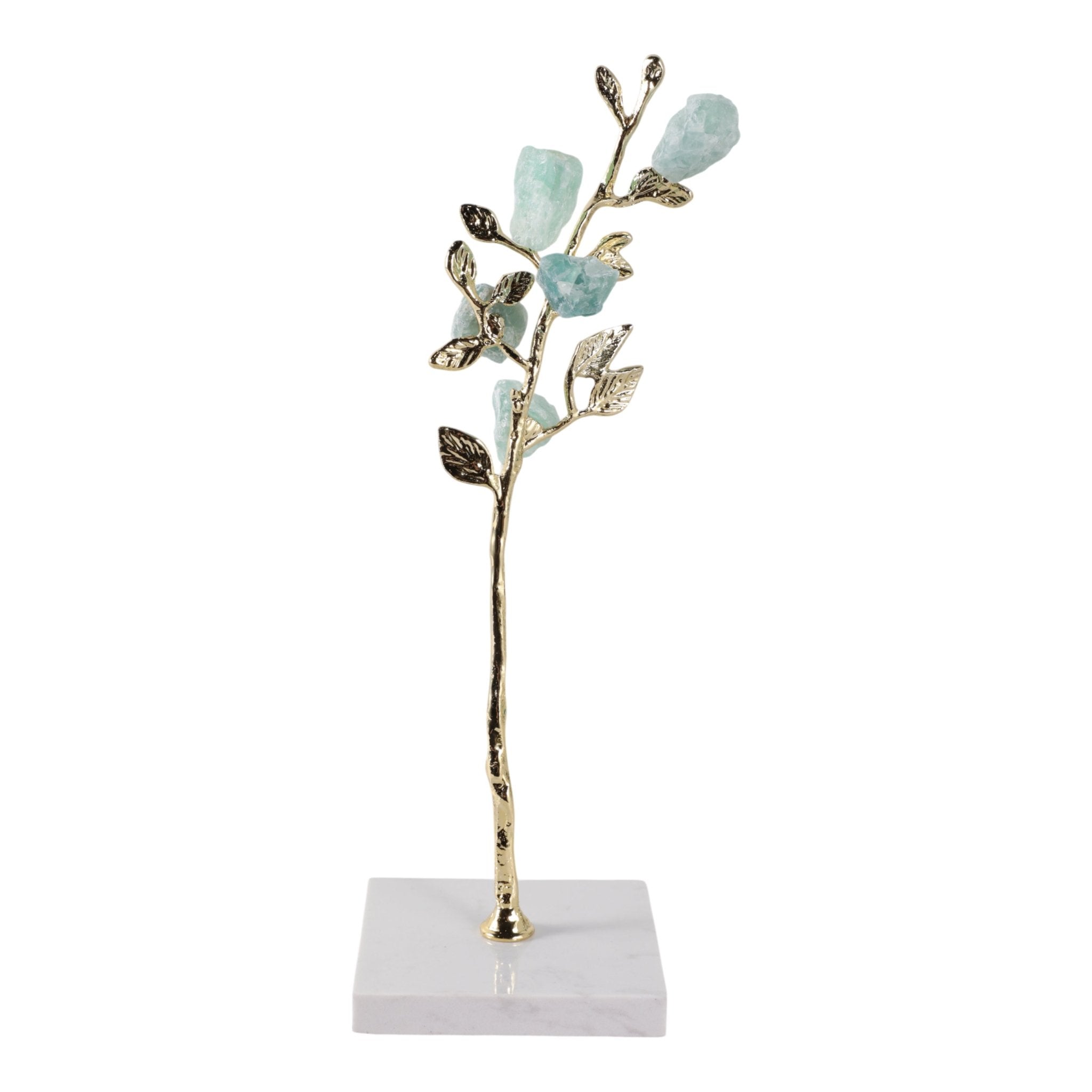 Peoria Medium Green Flourite Stone Tree Statuary Table Decors| Sagebrook Home