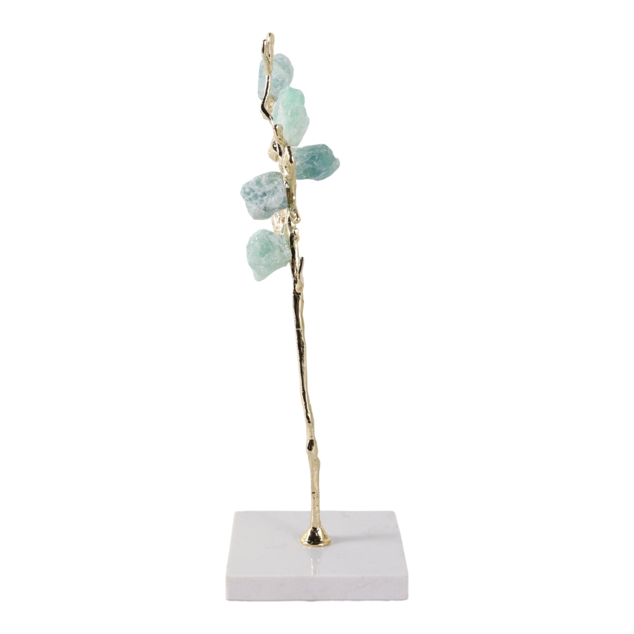 Peoria Medium Green Flourite Stone Tree Statuary Table Decors| Sagebrook Home