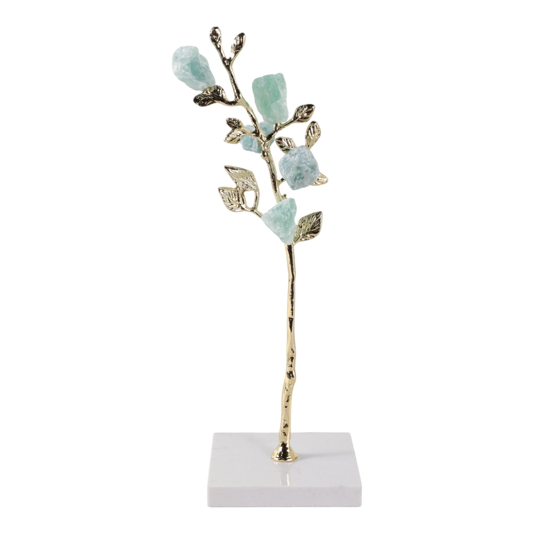 Peoria Medium Green Flourite Stone Tree Statuary Table Decors| Sagebrook Home