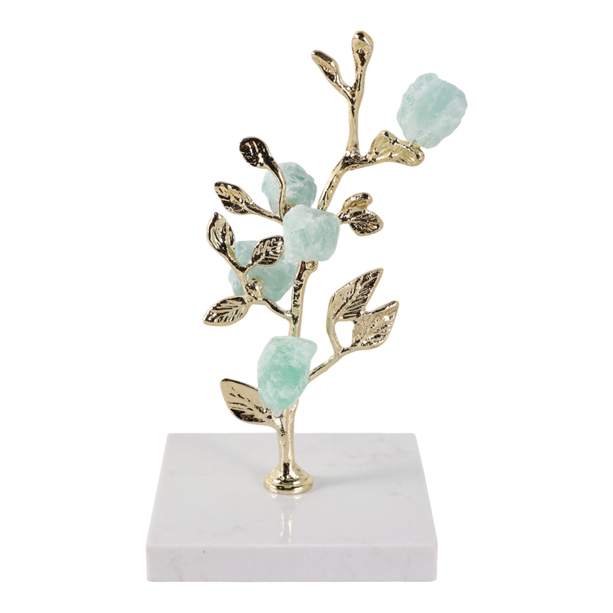 Peoria Small Green Flourite Stone Tree Statuary Table Decors| Sagebrook Home