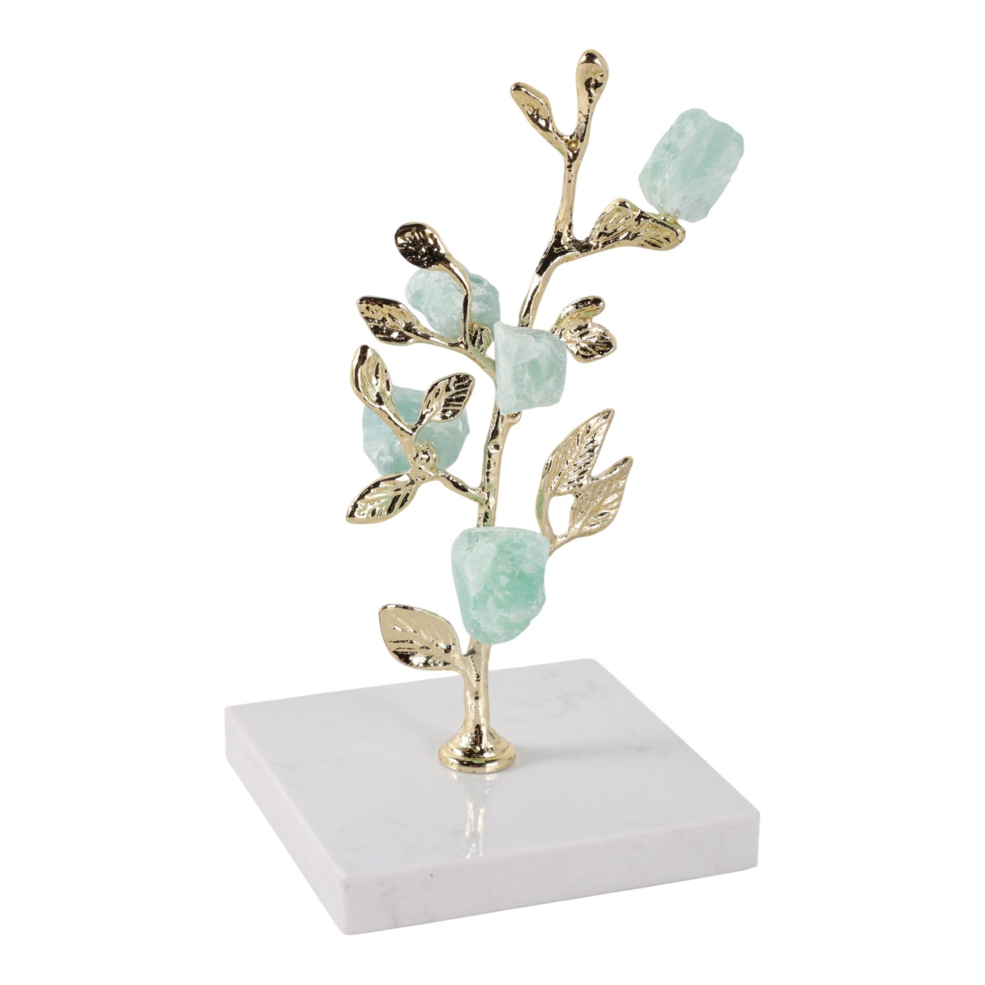Peoria Small Green Flourite Stone Tree Statuary Table Decors| Sagebrook Home