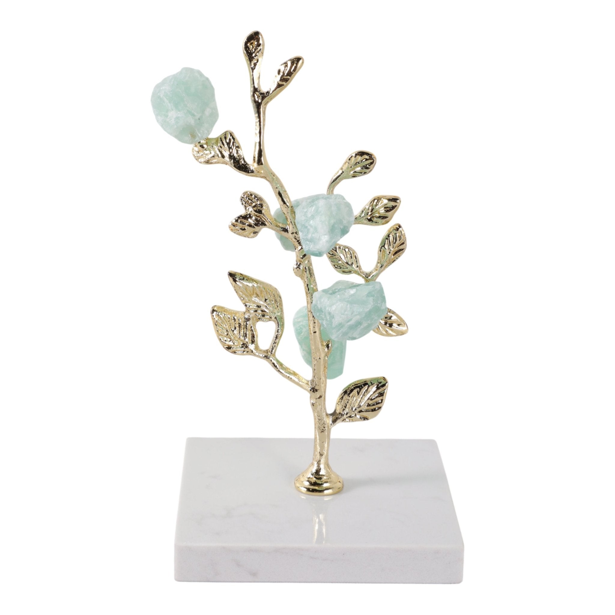 Peoria Small Green Flourite Stone Tree Statuary Table Decors| Sagebrook Home