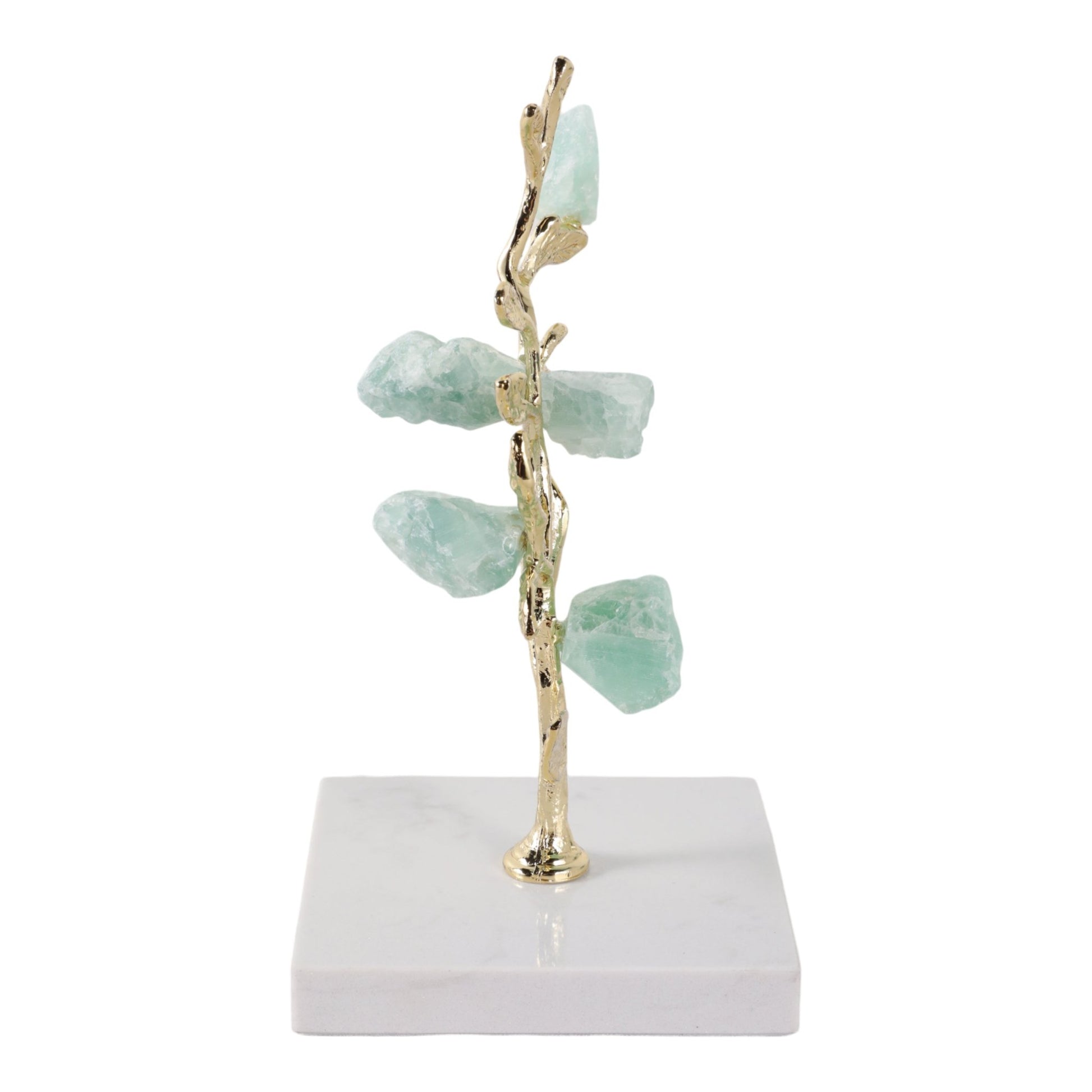Peoria Small Green Flourite Stone Tree Statuary Table Decors| Sagebrook Home