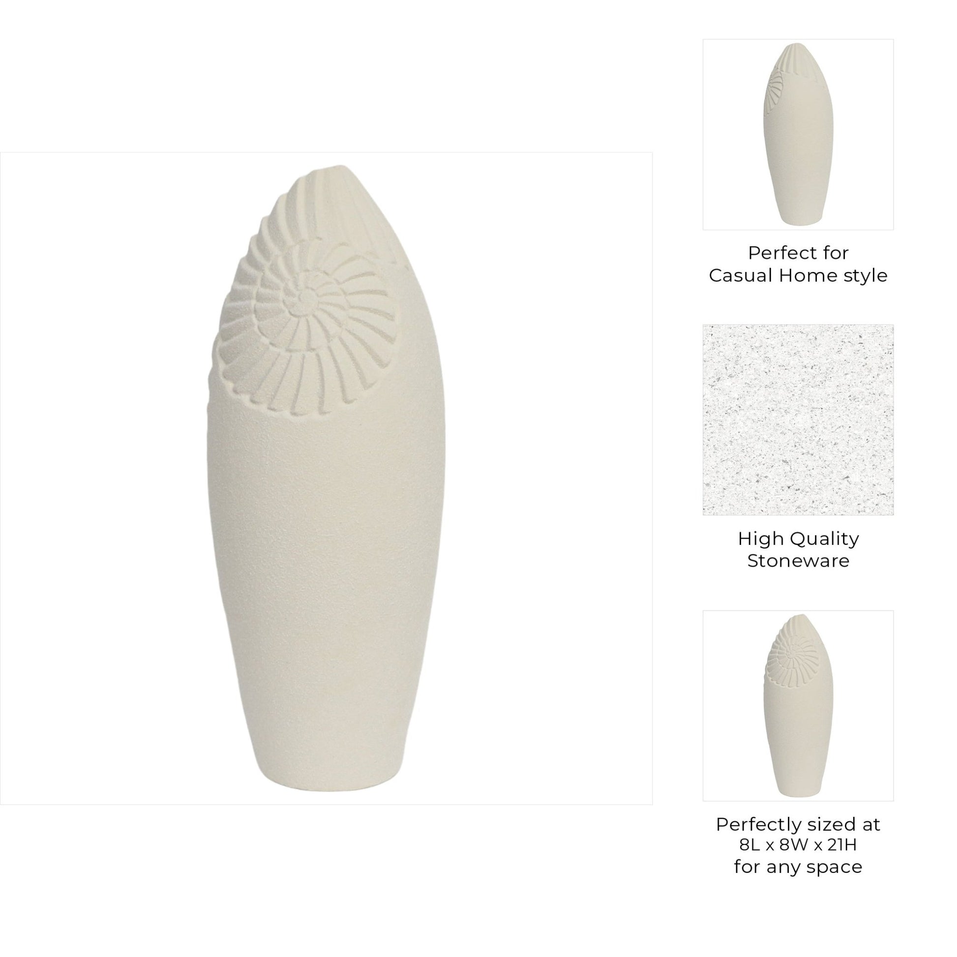 Perry Shell Vase Vases and Jars| Sagebrook Home