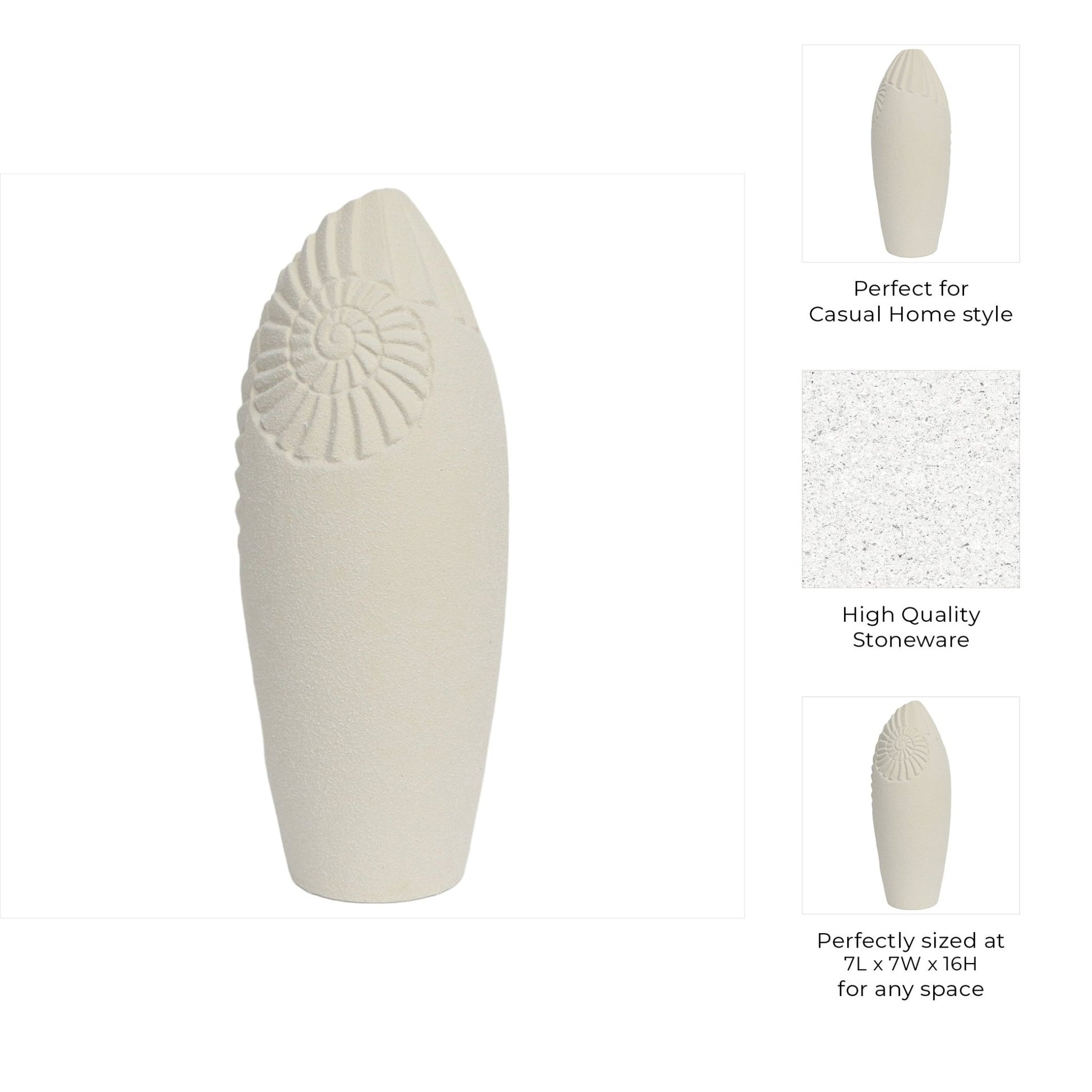 Perry Shell Vase Vases and Jars| Sagebrook Home