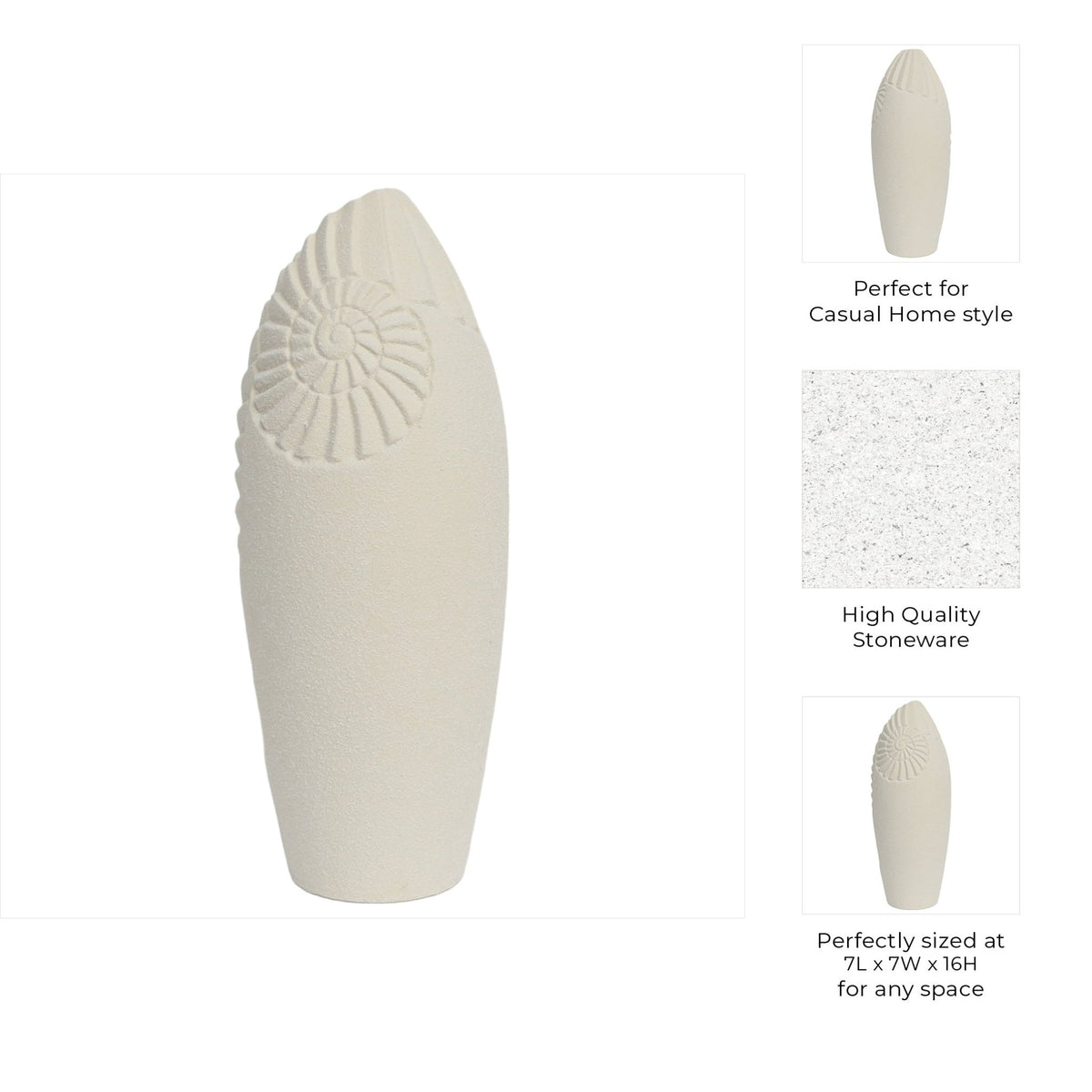 Perry Shell Vase Vases and Jars| Sagebrook Home