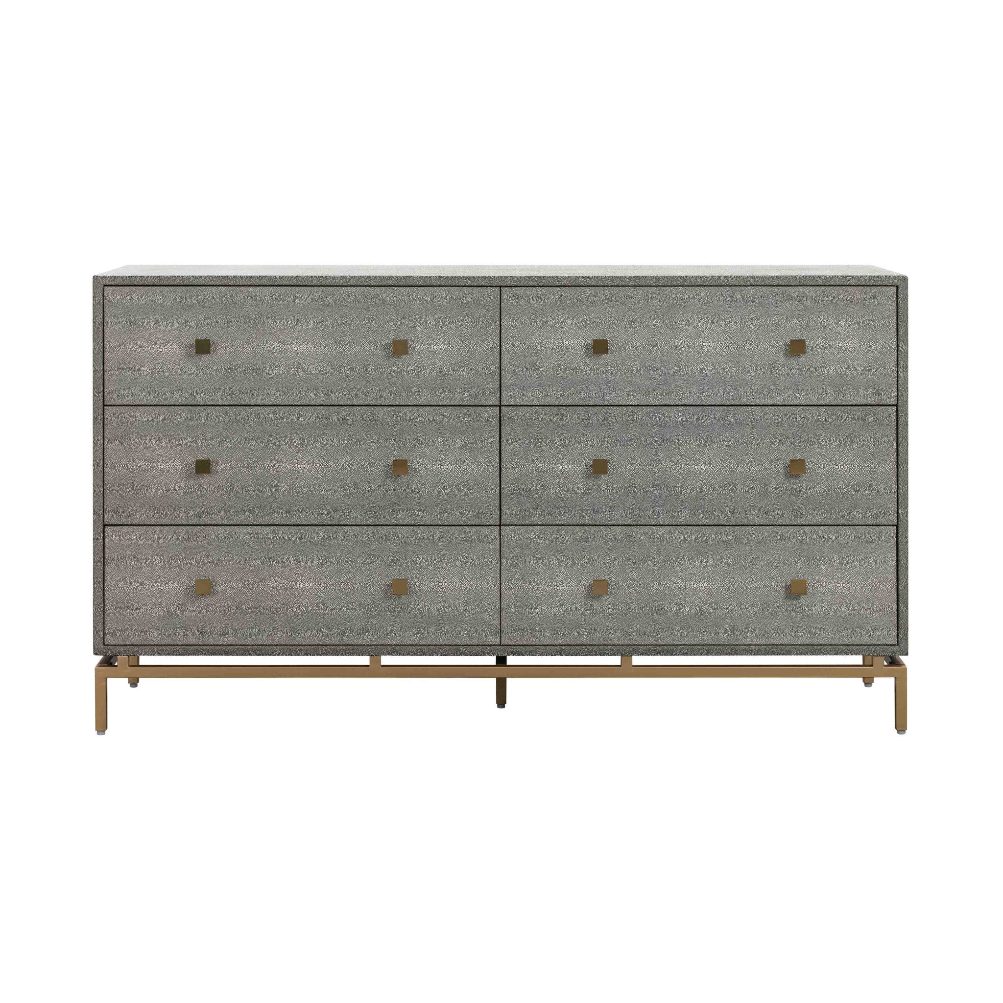 Pesce Shagreen 6 Drawer Dresser Dressers| TOV