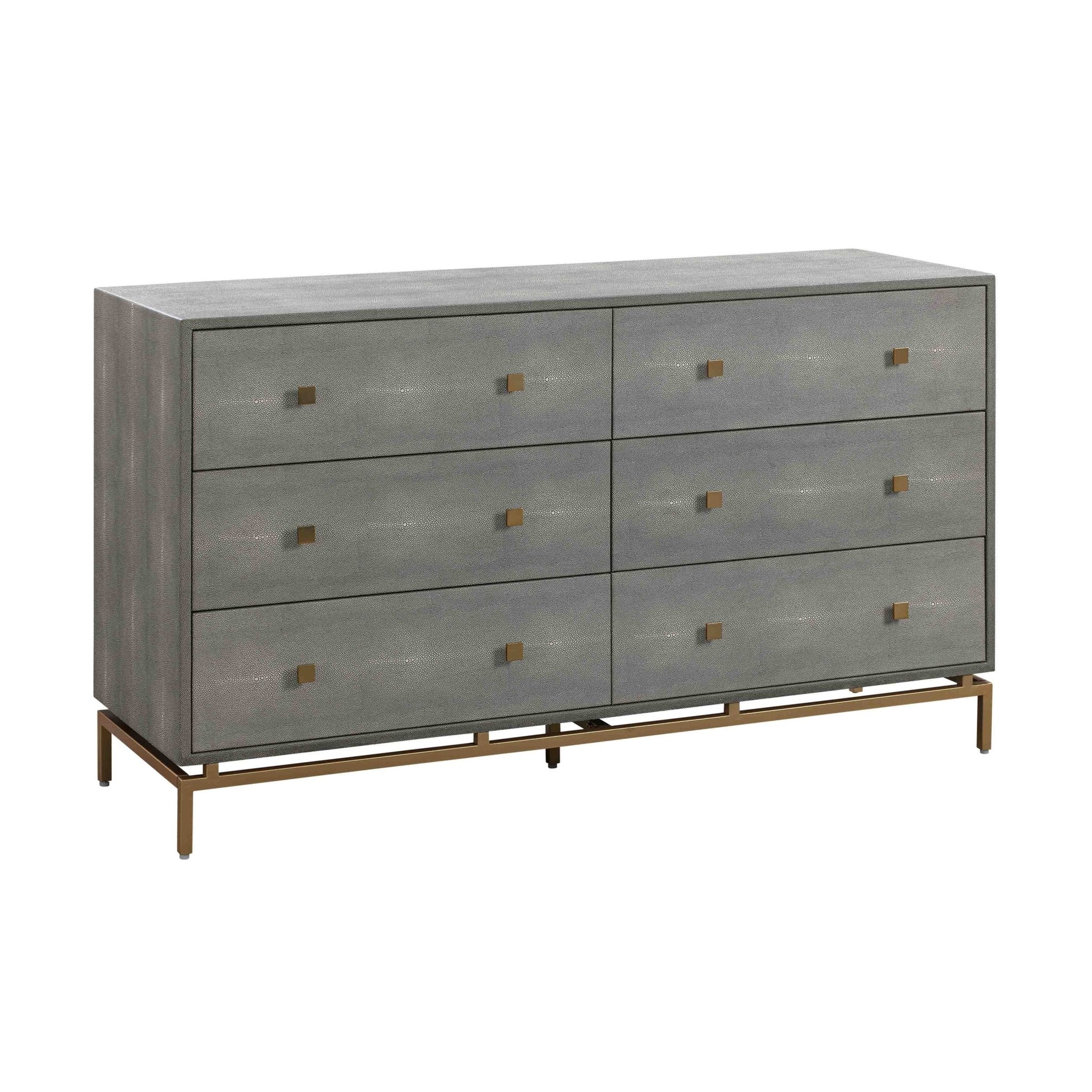 Pesce Shagreen 6 Drawer Dresser Dressers| TOV