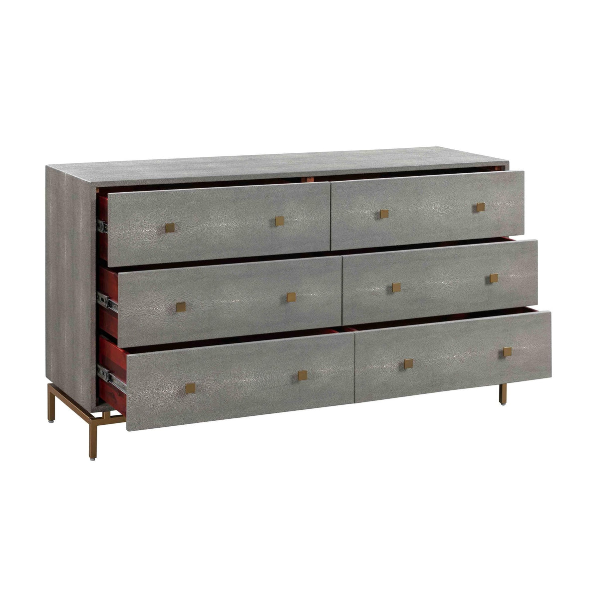 Pesce Shagreen 6 Drawer Dresser Dressers| TOV